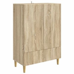 vidaXL Dressoir met lade Sonoma Eiken 66 x 34,5 x 95 cm Bewerkt hout