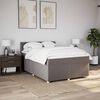 vidaXL Boxspring met matras stof taupe 160x200 cm