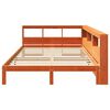 vidaXL Bed met boekenkast zonder matras grenenhout wasbruin 135x190 cm