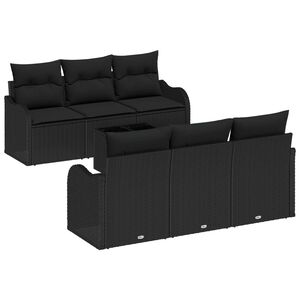 vidaXL Tuin Sofa Set Zwart 55 x 55 x 37 cm poly rattan