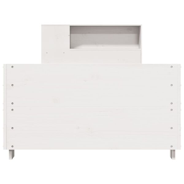 vidaXL Bedframe zonder matras massief grenenhout wit 75x190 cm