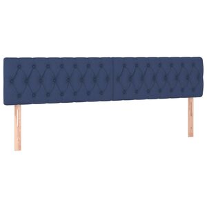 vidaXL Hoofdborden 200x7x78/88 cm stof blauw
