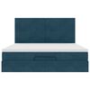 vidaXL Ottoman bed met matrassen en LED's 180x200cm fluweel