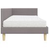 vidaXL Hoekbedframe met Matras Anders met hoofdeinde 2 pcs Taupe Stof