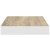 vidaXL Wandschappen zwevend 4 st 40x23x3,8 cm MDF eikenkleurig en wit