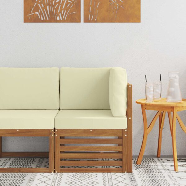 vidaXL Buiten Hoek Sofa Massief Acaciahout Naturel