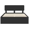 vidaXL Bedframe met hoofdeinde Zwart 140 x 200 cm Massief grenenhout