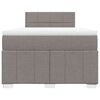 vidaXL Boxspring met matras stof taupe 120x200 cm