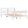 vidaXL Bedframe zonder matras massief grenenhout wit 140x190 cm