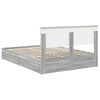 vidaXL Opslag bed met lade Grijs Sonoma 135 x 190 cm Bewerkt hout