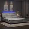 vidaXL Bedframe met LED zonder matras "Hvar" wit 180x200 cm