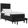 vidaXL Boxspringbed met hoofdeinde Zwart 100 x 200 cm Stof
