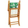 vidaXL Tuinstoelen 8 st inklapbaar stof en massief hout groen