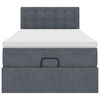 vidaXL Ottoman bed met matras en LED's 80x200cm fluweel donkergrijs