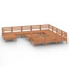 vidaXL 12-delige Loungeset massief grenenhout honingbruin