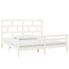 vidaXL Bedframe massief grenenhout wit 200x200 cm