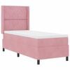vidaXL Boxspringbed met LED-stripverlichting Roze 80 x 200 cm Fluweel