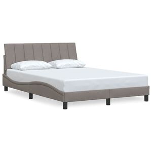 vidaXL Bedframe zonder matras "Hanko" stof taupe 140x190 cm