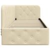vidaXL Hoekbedframe met hoofdeinde Crème 80 x 200 cm Stof