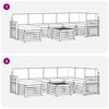 vidaXL Sofa-Sets 8 pcs Natuurlijk en Beige Massief Acaciahout