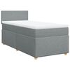 vidaXL Boxspring met matras stof lichtgrijs 80x200 cm