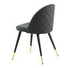 Venture Home Eetkamerstoelen 2 st Velvet leer-look zwart en messing