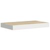 vidaXL Wandschappen zwevend 4 st 50x23x3,8 cm MDF eikenkleurig en wit