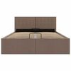 vidaXL Bedframe met hydraulische opslag stof taupe 140x200 cm