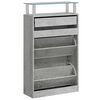 vidaXL Schoenenkast 63x24x104 cm bewerkt hout betongrijs