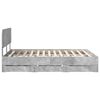 vidaXL Bedframe met lade Beton Grijs 140 x 200 cm Geconstrueerd hout