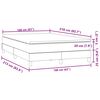 vidaXL Boxspring met matras fluweel donkerblauw 160x210 cm