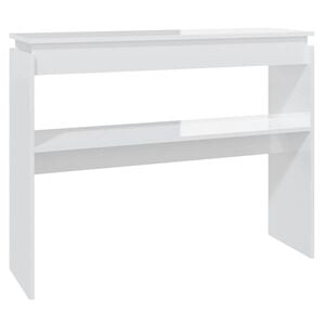 vidaXL Wandtafel 102x30x80 cm bewerkt hout hoogglans wit