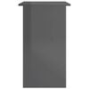 vidaXL Bureau 80x45x74 cm spaanplaat hoogglans grijs