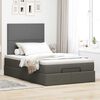 vidaXL Ottoman bed met matras 120x190 cm stof donkergrijs