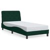 vidaXL Bedframe met LED zonder matras fluweel donkergroen 90x190 cm