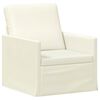 vidaXL Fauteuil Cr&egrave;mekleurig 70 x 81 x 82 cm Katoen Stof