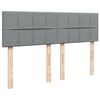 vidaXL Boxspring met matras stof lichtgrijs 140x200 cm