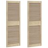 vidaXL Kastdeur 2 pcs Naturel 49,5 x 2,1 x 140,5 cm Massief grenenhout