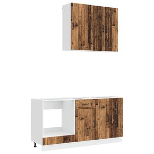 vidaXL Keukenblok LUCCA 5 st Oud hout Bewerkt hout