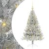 vidaXL Kunstmatig Voorverlicht Kerstboom met 150 LED Zilver 120 cm PET