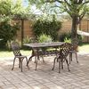 vidaXL Tuin eettafelset 5 pcs Brons Aluminium