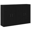 vidaXL Wandkast 2 st Zwart Eiken 69,5 x 34 x 90 cm Bewerkt hout