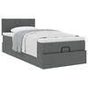 vidaXL Ottoman bed met matras 90x190cm stof donkergrijs