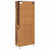 vidaXL Hoge kast met lade 2 pcs Oudhout Bewerkt hout