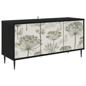 vidaXL Tv-meubel GOTHA 102 x 33 x 51 cm Zwart eiken Bewerkt hout