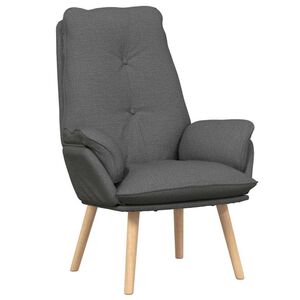 vidaXL Fauteuil Donkergrijs 69 x 74 x 93 cm Sherpa Stof