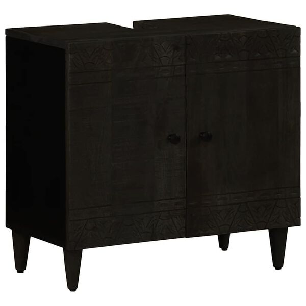 vidaXL 2-delige Badkamermeubelset massief mangohout