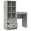 vidaXL Bureau met lade 2 pcs Beton Grijs
