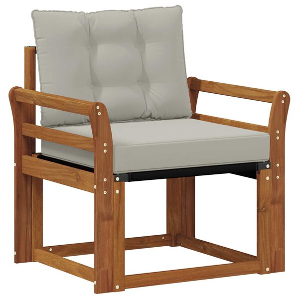 vidaXL Buiten bankenset Massief Acaciahout en Textilene