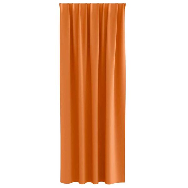 vidaXL Zwart-out Gordijnen met Ringen 2 pcs Feloranje 260 x 140 cm